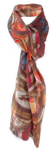 Designer schal rot orange - designer, blau