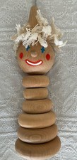 Pyramide - Baby Stapelturm Holz Bausteine -  Clown Steckpyramide Motorik
