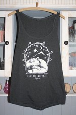 Top, Shirt, Hemd, Trägershirt v. Rebel Rockers - Grau, Fuchs - Gr. S