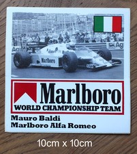 Sticker Aufkleber Marlboro Formel 1 Alfa Romeo 183T Mauro Baldi 1983 Motorsport