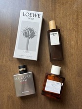 3 leere Flacons Parfüm Loewe Prada Korres