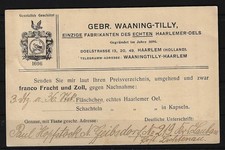 N944) Deutsches Reich Karte Werbung WAANING TILLY ÖL Motiv Vögel