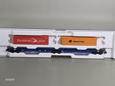 Spur N  Fleischmann 8253 24K Gelenk-Containertragwagen OVP 