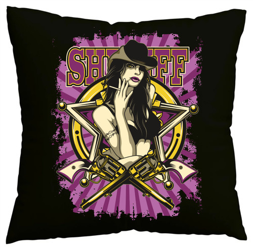 Kissenbezug sheriff girl - sheriff,
