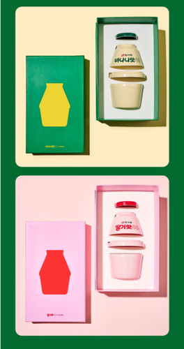 Banana milk korea - milk, geschirrset