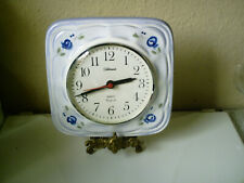 J. Schrenk Quarz Küchen-Wandnuhr,Keramik ,Original 70er Jahre ,22 x 22,5cm,Neuw.