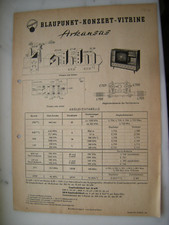 Blaupunkt Konzert-Truhe Arkansas Werkstattanleitung Kundendienst 1955 1956