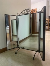 IKEA Tri-Fold Mirror (80x74) Schwarzer Tisch- oder Schminktischspiegel