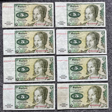 8 x 5 fünf deutsche Mark DM