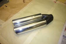 Eberspächer, Auspuffblende, Endstück universal, Doppel Rohr, Chrom