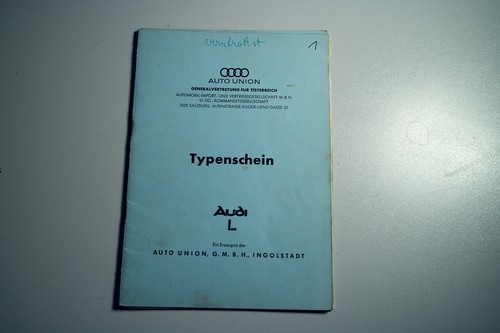 Audi typenschein brief von - audi,