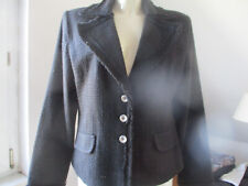 schwarzer Blazer Damen Gr. 44 Jäckchen KOMBIWORLD FEMININ Art Boucle schwarz