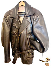 Wie neu - Motorrad Rocker Lederjacke Chopper Biker-Jacke Gr. 50 LOUIS 