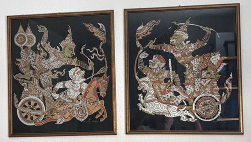 Seiden malerei zwei bilder - seiden-malerei.,