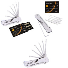 Faltbarer Kreditkarten-Lockpicking-Haken | 7-in-1 Schlosser-Werkzeug-Set