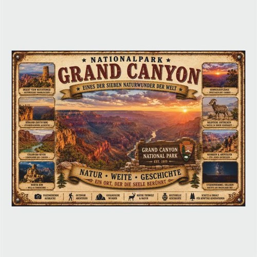Blechschild grand canyon - blechschild,