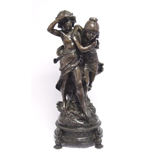 Bronzefigur junge und - bronzefigur,