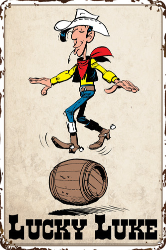 Lucky luke blechschild comic - lucky,