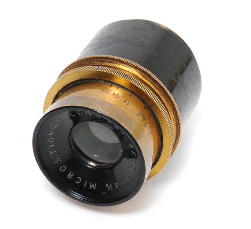 Vintage brass lens and - brass,