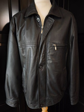 Herren Echtes Leder Jacke, Gr