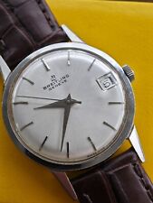 Breitling Geneve 2604 FULL SET from 1971 Dress Watch Silver Dial