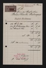 MÜNCHEN, Rechnung 1911, Max Zechbauer Tabak Zigarren Zigaretten