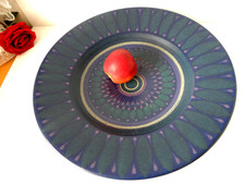 Riesiger XXL Wandteller Sammelteller KMK Kupfermühle Viola Keramik  Ø 41 cm