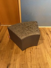 Fatboy Hocker Pouf Grau Blume Asymmetrisch rund antra Gesteppt 58 x 48 cm - TOP