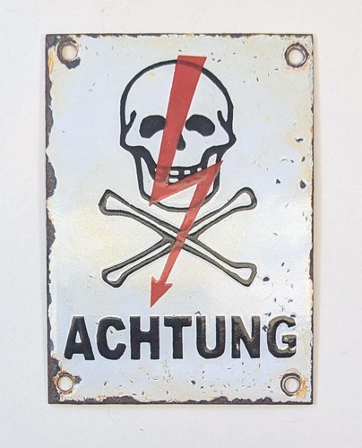 Altes emailleschild - altes,