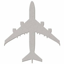 Pappe Jumbo-Jet V1 Flugzeug - Deko Basteln 5-50cm