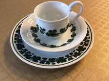3Teiliges Weinlaub Kaffee/Mocca Gedeck 2 Wahl Knaufzeit 1850-1924