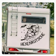 Hexenkutsche Fledermaus Sterne Sticker Auto Aufkleber Wohnmobil WOMO WoMo195
