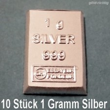1 - 100 GRAMM SILBERBARREN 1g