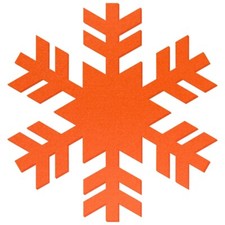 Orange Filz Schneeflocke V1 -