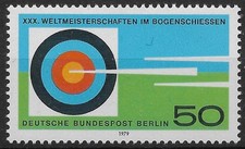 Berlin 1979 ** Mi 599 Weltmeisterschaft Bogenschießen Zielscheibe Pfeile 0805G
