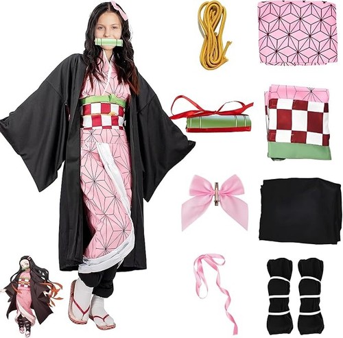 Nezuko anime kostüm kimono - kostüm,