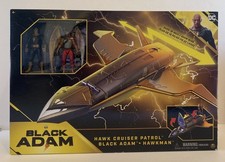 DC Black Adam Hawk Cruiser Patrol mit schwarzen Adam & Hawkman Figuren - NEU