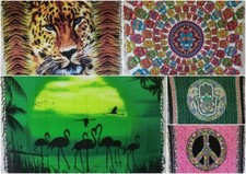 Sarong Viskose Pareo Tuch Tribal Rasta Gecko Delfin Tattoo Afrika Hippie Blumen