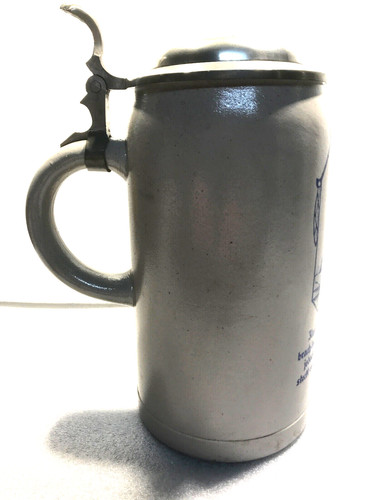 Alter bierkrug mit zinndeckel - mit,