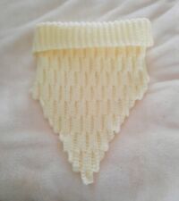 Rollkragenschal  Schalkragen  Krageneinsatz Wollweiß, gehäkelt, Neu!!