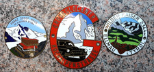 3 Automobil-Emaille-Schilder