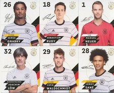 REWE Sammelkarte 2020 DFB - 6 Sticker - 1, 18, 26, 28, 29, 32