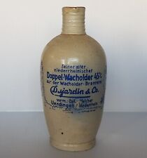 Dekorative Steinzeug Flasche alt leer Dujardin vorm Melcher Uerdingen Wacholder
