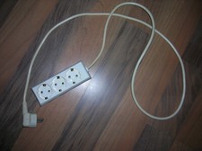 Steckdosenleiste Dreiersteckdose Mehrfachsteckdose weiß 1,5 m 3er Steckdose