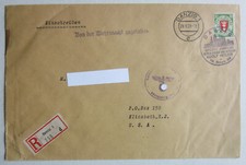 Danzig: Einschreiben USA, MiNr. 249,  geöffnet Wehrmacht, Sonderstempel, 1939
