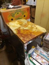 Beistelltisch mit echter Steinplatte & Metallgestell – Travertin/Marmor Optik