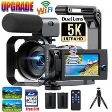 Videokamera 5K Doppelobjektiv 56MP Camcorder WiFi Vlogging-Kamera für YouTube DE