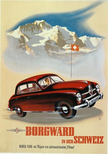 Borgward werbeplakat 60er - borgward,