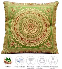 Grün Seide Kisssenbezug |