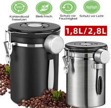 2,8L Edelstahl Kaffeedose Luftdicht Vorratsdose Kaffeebohnen Behälter Aromadose.